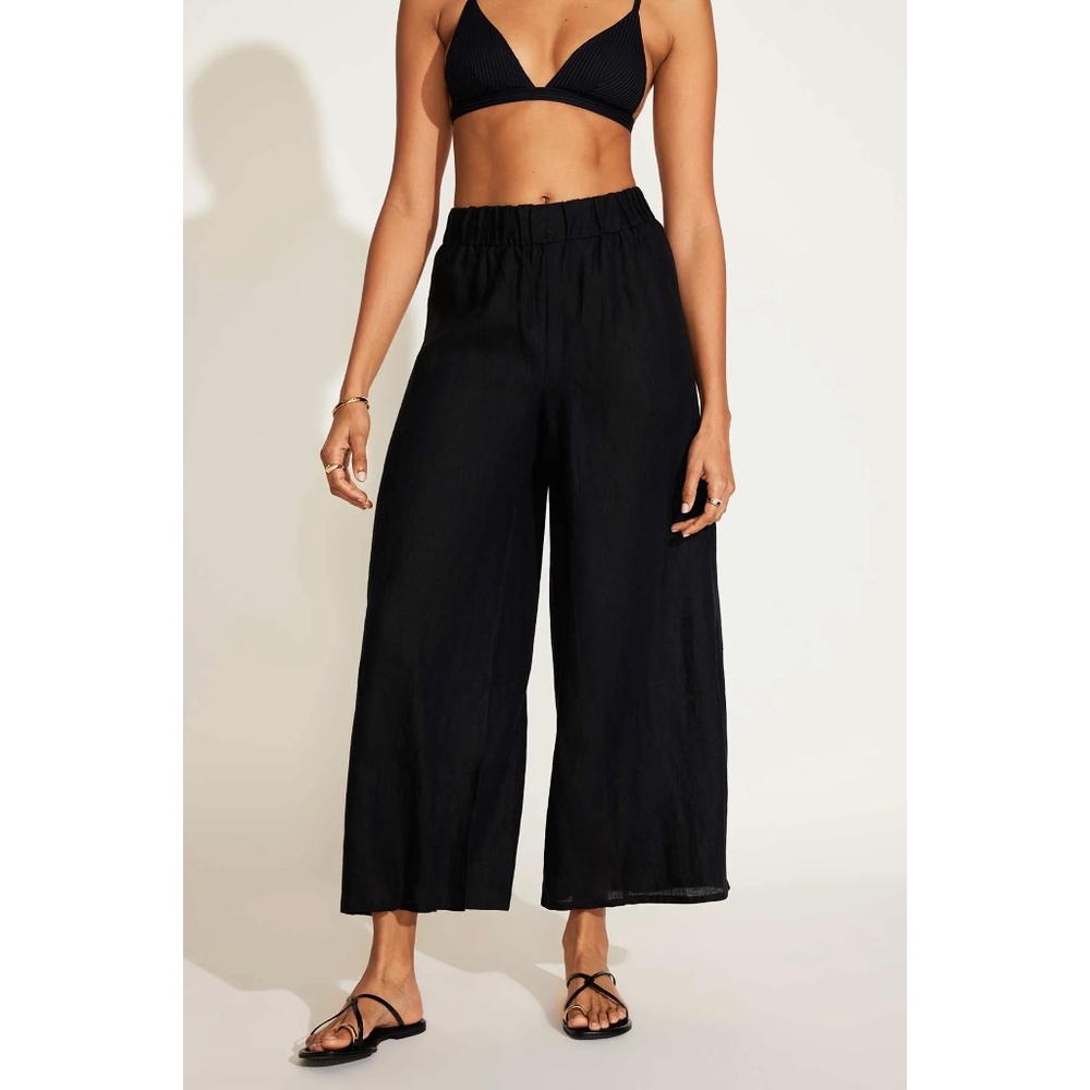NWOT! 🖤 Vitamin A Tallows Linen Wide Leg Pant, Black, Size L